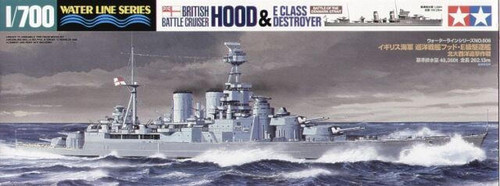 TAM31806 1/700 HMS Hood Battleship & E Class Destroyer Battle of Denmark Strait Waterline  MMD Squadron