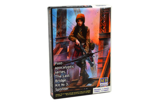 MBL24075 1/24 Master Box Post-Apocalyptic Splinter Female Raider w/Gun Plastic Model Kit MMD Squadron