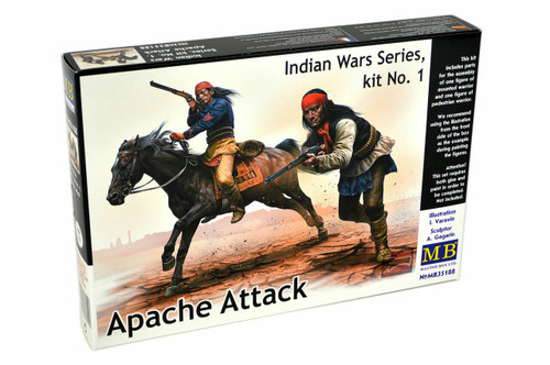 MBL35188 1/35 Master Box Apache Attack Indians w/Rifles x2 and Horse Kit x1 MMD Squadron