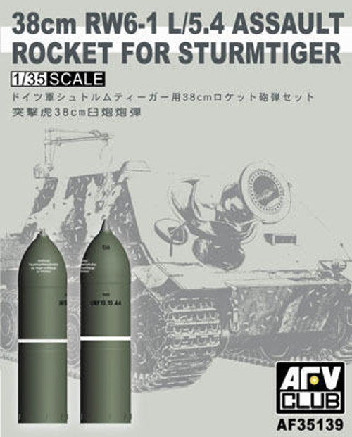 AFV35139 1/35 AFV Club 38cm RW6-1 L/5.4 Assault Rocket for Sturmtiger MMD Squadron