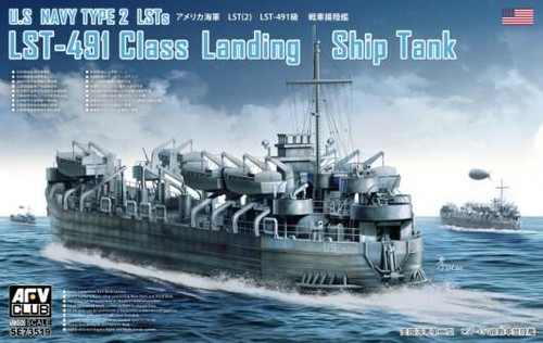 AFV73519 1/350 AFV Club USN LST491 Class Type 2 Landing Ship Tank MMD Squadron