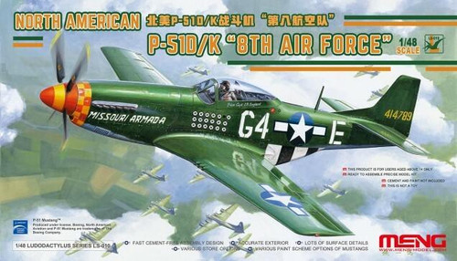 MENLS10 1/48 Meng P51D/K 8th Air Force Fighter MMD Squadron