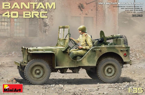 MIN35212 1/35 Miniart WWII Bantam 40BRC Military Car w/Gun & 5 Crew  MMD Squadron