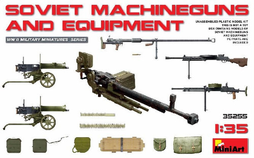 MIN35255 1/35 Miniart WWII Soviet Machine Guns and Equipment MMD Squadron