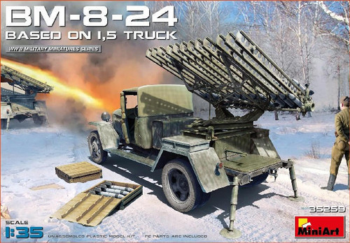 MIN35259 1/35 Miniart Soviet BM8-24 Rocket Launcher Based on 1.5-Ton Truck  MMD Squadron