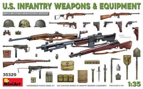 MIN35329 1/35 Miniart WWII US Infantry Weapons & Equipment  MMD Squadron