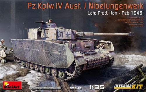 MIN35342 1/35 Miniart WWII PzKpfw IV Ausf J Nibelungenwerk Late Production Tank w/Full Interior MMD Squadron