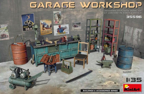 MIN35596 1/35 Miniart Garage Workshop: Equipment & Tools  MMD Squadron