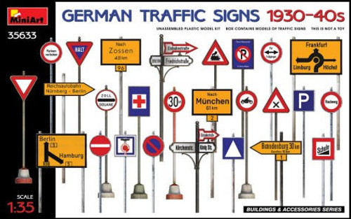 MIN35633 1/35 Miniart German Traffic Signs 1930-40s  MMD Squadron