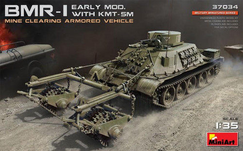 MIN37034 1/35 Miniart BMR1 Early Mod w/KMT5M Mine Clearing Armored Vehicle MMD Squadron MIN37034 1/35 Miniart BMR1 Early Mod w/KMT5M Mine Clearing Armored Vehicle MMD Squadron