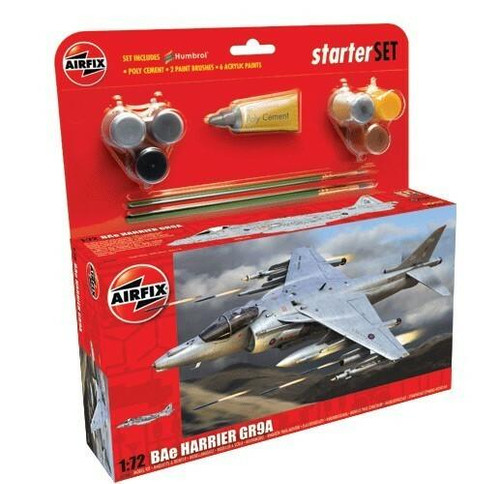 AIR55300 1/72 BAE Harrier GR9A Fighter Large Starter Set w/paint and glue MMD Squadron