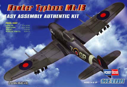 HBB80232 1/72 Hobby Boss Hawker Typhoon Mk.IB Easy Assembly - HY80232  MMD Squadron