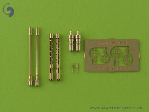 MAS-AM-32-026 1/32 Master Model German aircraft machine gun MG 81and MG 81Z - turned barrels and etched sights 2pcs MMD Squadron