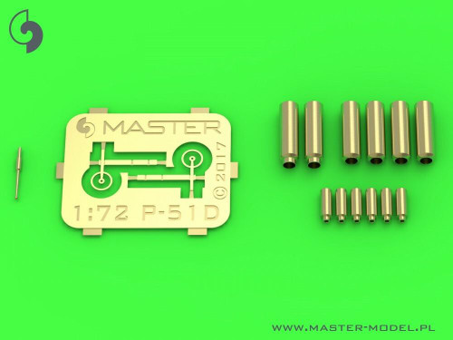 MAS-AM-72-126 1/72 Master Model P-51D Mustang - armament and gunsight detail set MMD Squadron