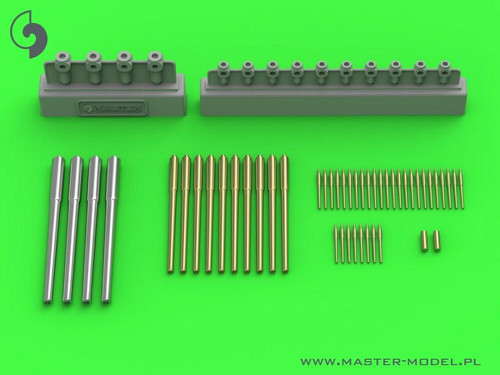 MAS-SM-350-105 1/350 Master Model HMS Lord Nelson armament - 12in 4pcs, 9.2in 10pcs, 12pdr 34pcs barrels with resin mounts for Hobby Boss kit MMD Squadron