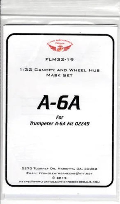 FLN-M32-19 1/32 Flying Leathernecks A-6A canopy wheel mask for Trumpeter MMD Squadron