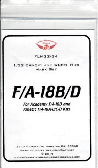 FLN-M32-24 1/32 Flying Leathernecks F/A-18B/D canopy wheel mask for Academy MMD Squadron