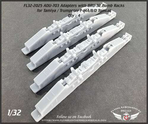 FLN-32-2025 1/32 Flying Leathernecks F-14A/B/D Bomb Racks for Tamiya/Trumpeter MMD Squadron FLN-32-2025 1/32 Flying Leathernecks F-14A/B/D Bomb Racks for Tamiya/Trumpeter MMD Squadron