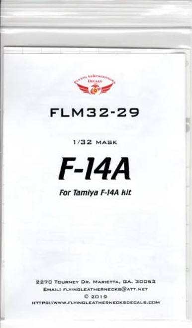 FLN-M32-29 1/32 Flying Leathernecks F-14A/B/D canopy/wheel mask for Tamiya MMD Squadron