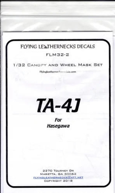 FLN-M32-2 1/32 Flying Leathernecks TA-4J canopy wheel mask for Hasegawa MMD Squadron