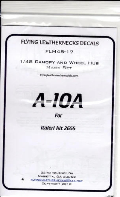 FLN-M48-17 1/48 Flying Leathernecks A-10A canopy wheel mask for Italeri MMD Squadron