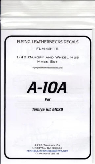 FLN-M48-18 1/48 Flying Leathernecks A-10A canopy wheel mask for Tamiya MMD Squadron