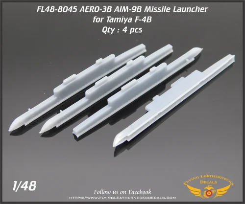 FLN-48-8045 1/48 Flying Leathernecks AERO-3B Missile Launcher for Tamiya F-4B MMD Squadron FLN-48-8045 1/48 Flying Leathernecks AERO-3B Missile Launcher for Tamiya F-4B MMD Squadron