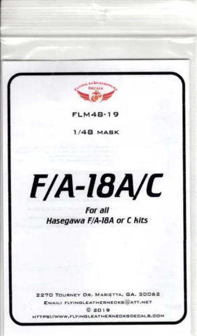 FLN-M48-19 1/48 Flying Leathernecks F/A-18A/C canopy wheel mask for Hasegawa MMD Squadron