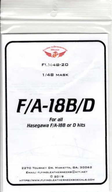 FLN-M48-20 1/48 Flying Leathernecks F/A-18B/D canopy wheel mask for Hasegawa MMD Squadron