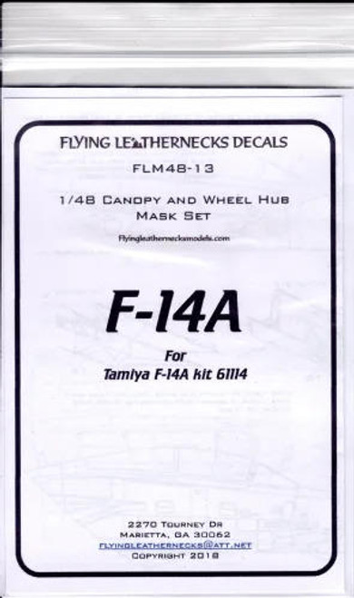 FLN-M48-13 1/48 Flying Leathernecks F-14A canopy wheel mask for Tamiya MMD Squadron