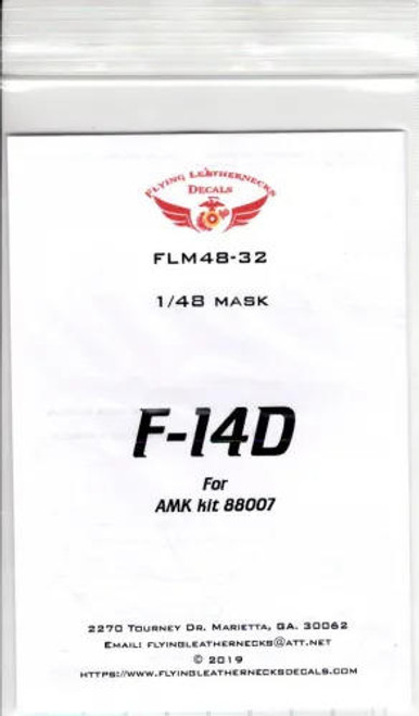 FLN-M48-32 1/48 Flying Leathernecks F-14D canopy wheel mask for AMK MMD Squadron