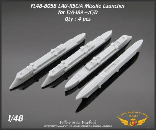 1/48 Flying Leathernecks LAU-115/A Launcher (F/A-18 AIM-7 Dual AIM