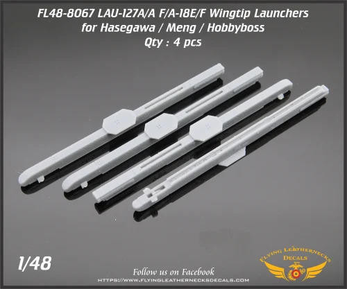FLN-48-8067 1/48 Flying Leathernecks LAU-127A/A Wingtip Launcher for Hasegawa/Meng F/A-18E/F MMD Squadron FLN-48-8067 1/48 Flying Leathernecks LAU-127A/A Wingtip Launcher for Hasegawa/Meng F/A-18E/F MMD Squadron