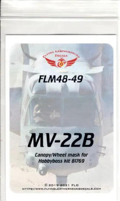 FLN-M48-49 1/48 Flying Leathernecks MV-22B Canopy wheel mask for Hobbyboss MMD Squadron