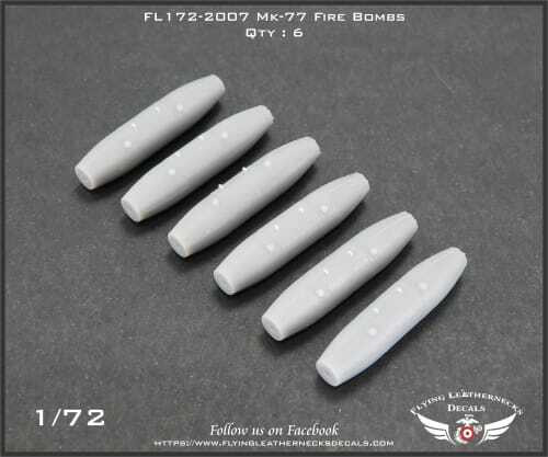 FLN-172-2007 1/72 Flying Leathernecks Mk-77 Fire Bombs 6 MMD Squadron FLN-172-2007 1/72 Flying Leathernecks Mk-77 Fire Bombs 6 MMD Squadron
