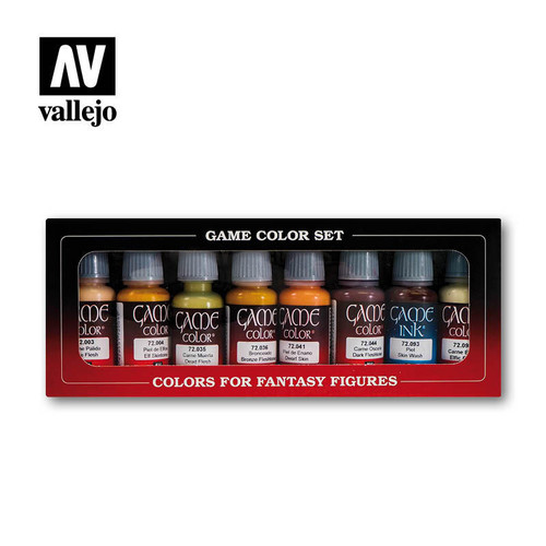 Vallejo Paint 17ml Bottle Skin Tones Game Color Paint Set (8 Colors) 
