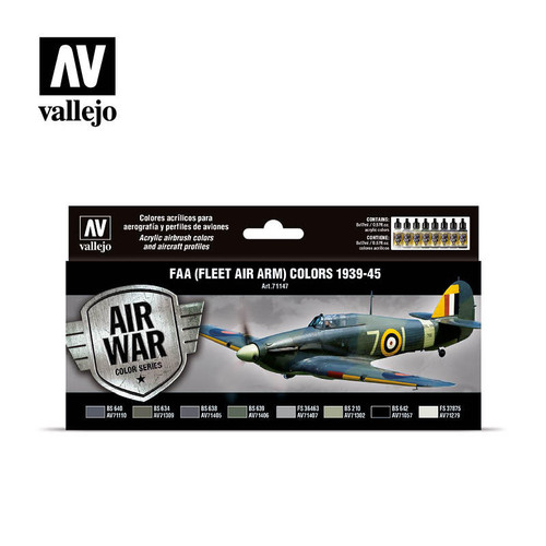 VJ71147 Vallejo Paint 17ml Bottle FAA Fleet Air Arm 1939-1945 Model Air War Paint Set 8 Colors MMD Squadron