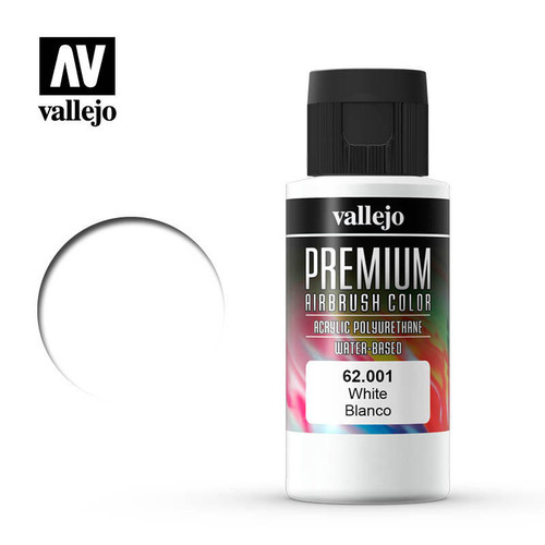 VJ62001 Vallejo Paint 60ml Bottle White Premium MMD Squadron