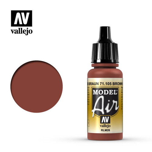 Vallejo Paint 17ml Bottle Khaki Brown Model Air - Squadron.com
