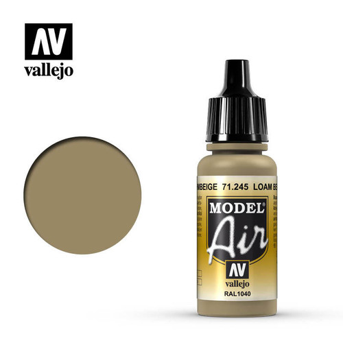 VJ71245 Vallejo Paint 17ml Bottle Loam Beige Model Air MMD Squadron