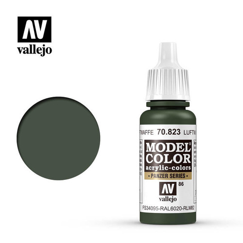 VJ70823 Vallejo Paint 17ml Bottle Luftwaffe Camouflage Green Model Color MMD Squadron