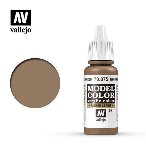 VJ70875 Vallejo Paint 17ml Bottle Beige Brown Model Color MMD Squadron