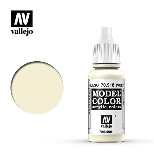 VJ70918 Vallejo Paint 17ml Bottle Ivory Model Color MMD Squadron