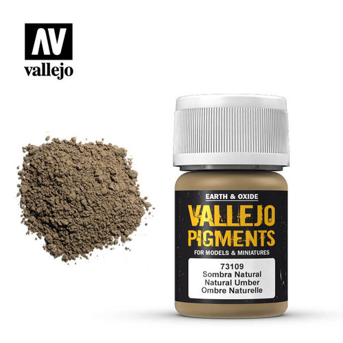 VJ73109 Vallejo 30ml Bottle Natural Umber Pigment Powder MMD Squadron