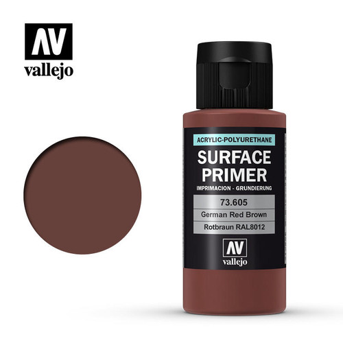 Vallejo Paint 17ml Bottle German Red Brown RAL 8012 Surface Primer