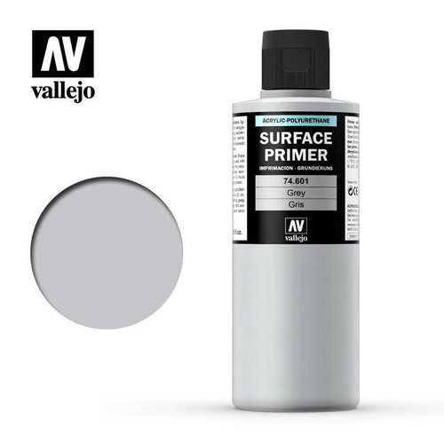 VJ74601 Vallejo Paint 200ml Bottle Grey Surface Primer MMD Squadron