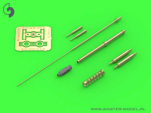 MAS-AM-35-002 1/35 Master Model AH-64 Apache - M230 Chain Gun barrel Pitot Tubes and Tail Antenna MMD Squadron