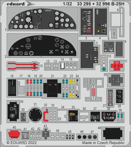 EDU32996 1/32 Eduard B-25H Interior for HKM Pre-Painted MMD Squadron