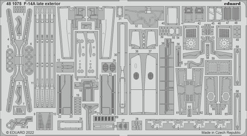 EDU481075 1/48 Eduard F-14A Late Exterior for Tamiya MMD Squadron