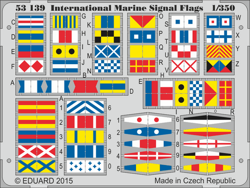 EDU53139 1/350 Eduard International Marine Signal Flags (Pre-Painted) 53139 MMD Squadron